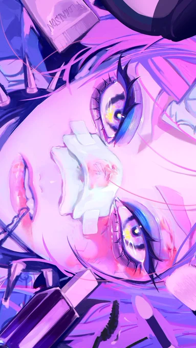強い目描いてた 