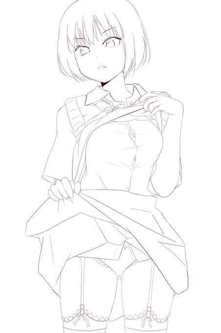 めくってくれる女子とか落書きしてみました。 