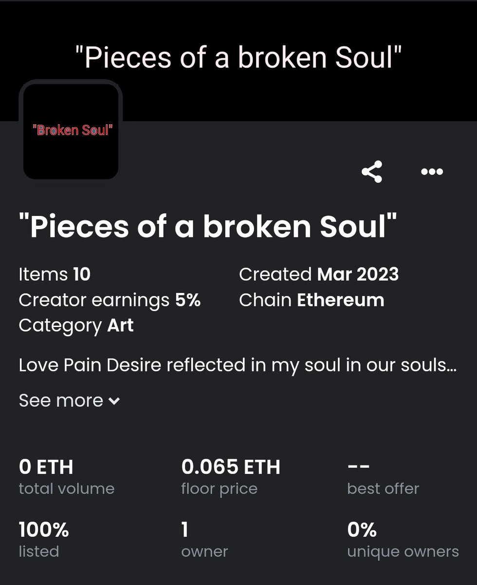 "Pieces of a broken Soul"

Love Pain Desire reflected in my soul in our souls faceless people how looks us from the Shadows 
Nightmare dreams fiction 
Ink pencil and colors watercolors humans ghosts and Soul 
Pieces of a Broken soul

Take a look 👇 👀 

opensea.io/collection/pie…