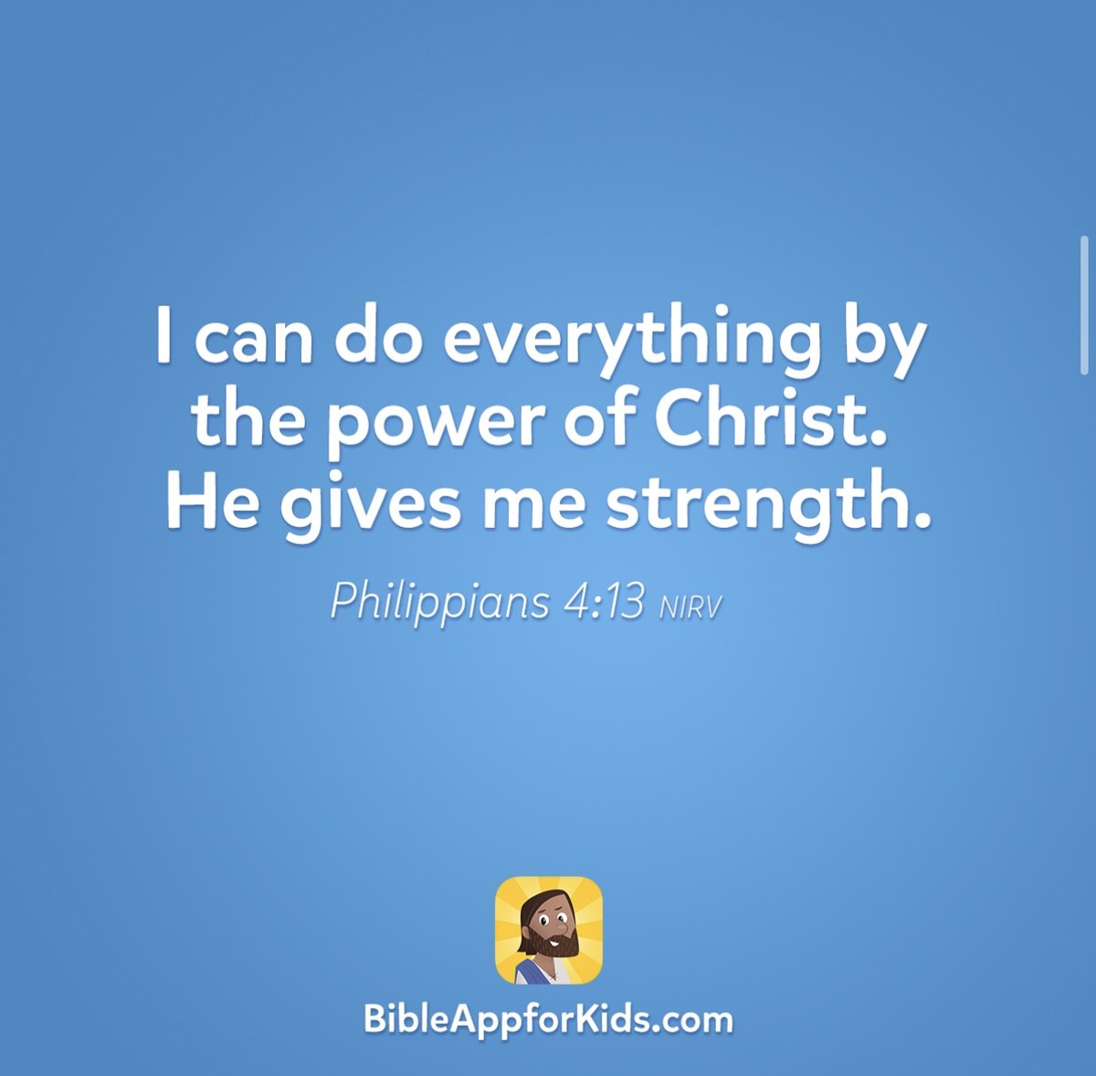 BibleAppForKids's tweet photo. Philippians 4:13 https://t.co/tk0CvPUDv1
