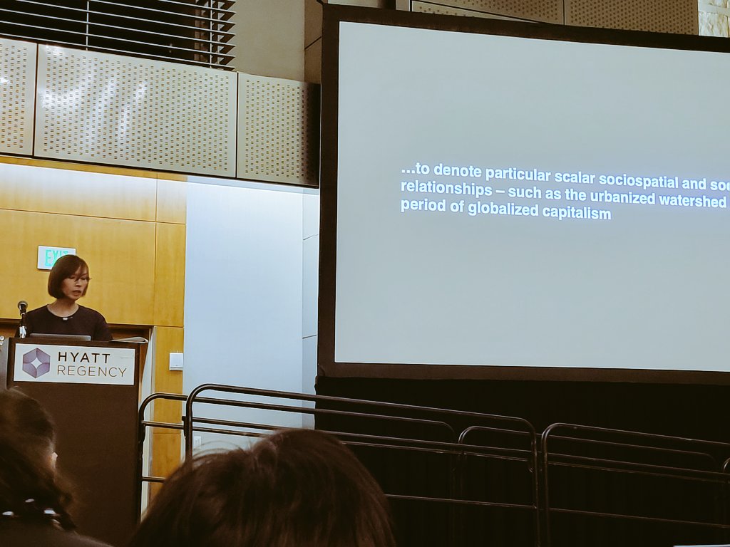 'We need frameworks that take account of the kinds of other-than-human urban natures that thrive or 'find a way' amid intense urban processes, and that might reflect changes on the planetary scale' @kiangoh Planet at the end of the city #aag2033
🌊🌊🌀🦜🏙