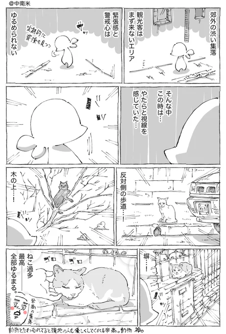 海外集落でやたらと感じる視線の正体に震える。 