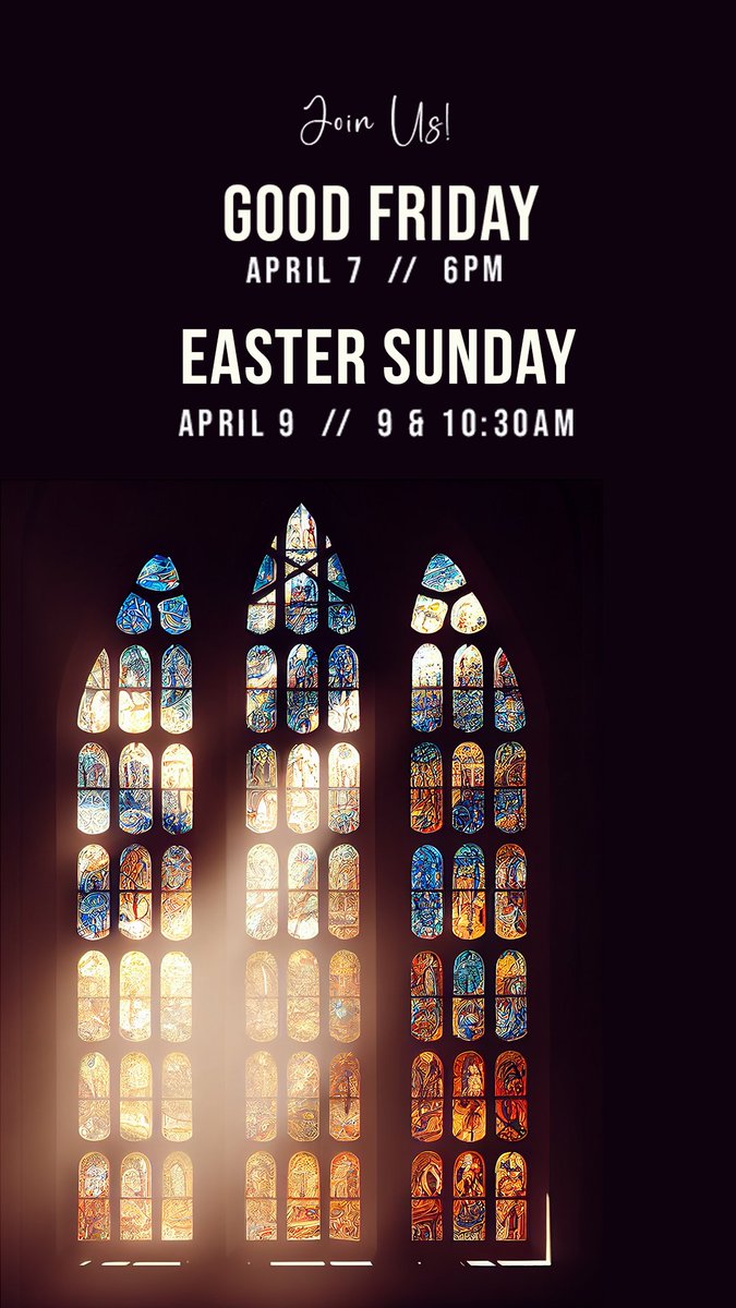 Reminder for Good Friday and Easter Sunday! We are saving you a seat!