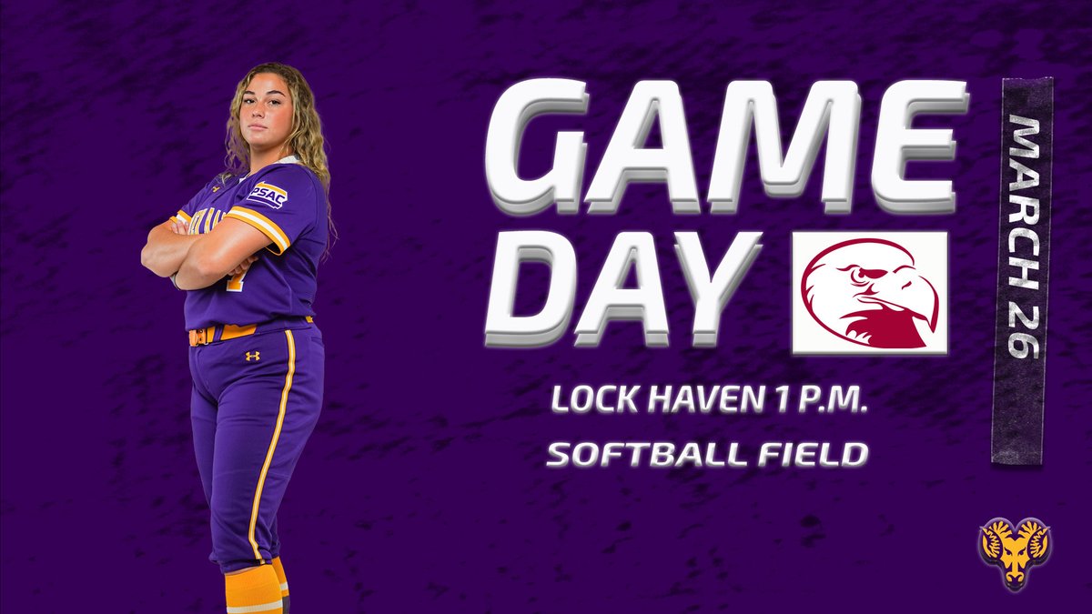 SB: It's #GameDay! We welcome Lock Haven to South Campus for a PSAC East doubleheader beginning at 1 p.m.! #ramsup