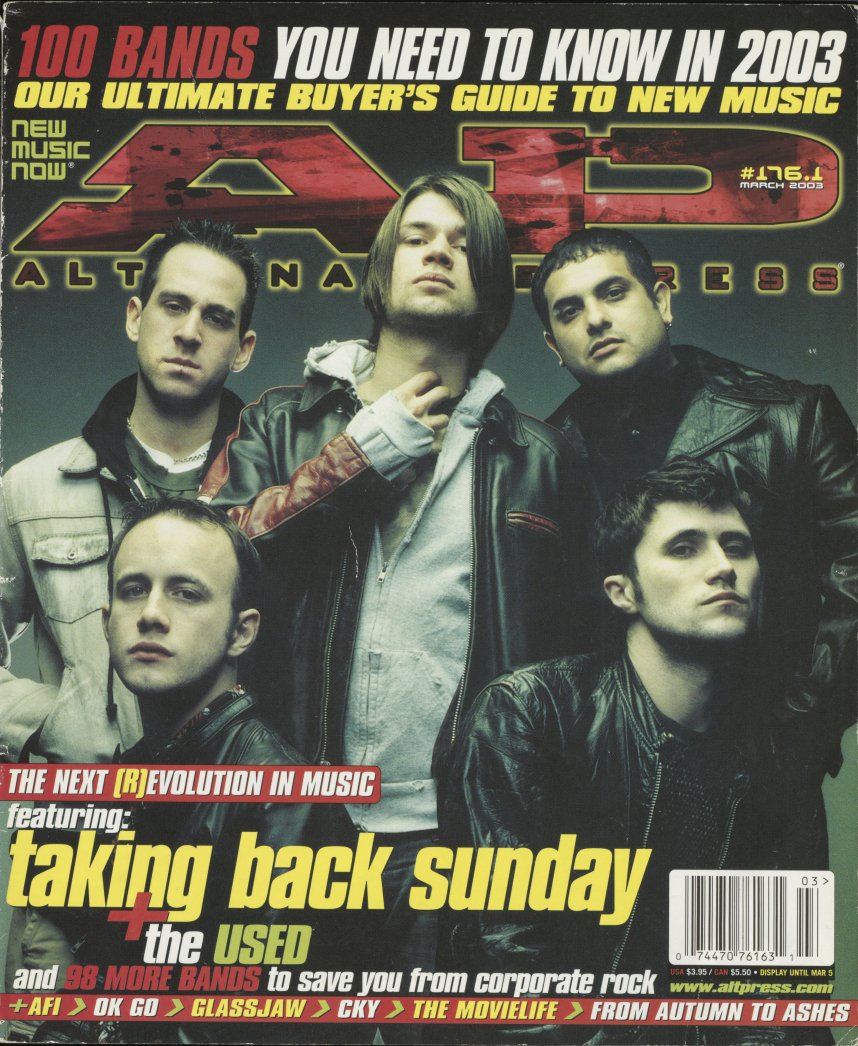 AltPress's tweet image. Today marks the 21st anniversary of 'Tell All Your Friends,' the debut album from @TBSOfficial, who landed on the cover of our 100 Bands You Need to Know in 2003 issue
