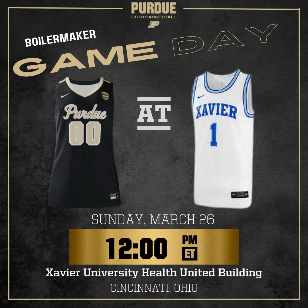Purdue_mcbb's tweet photo. Nothing like some March basketball!

We take on @xumensclubbasketball this afternoon at 12 in Cincy #boilerup https://t.co/vIA1riTPZv