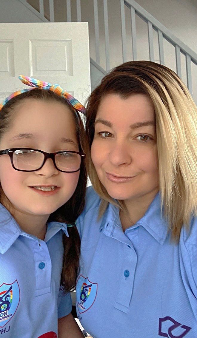 Going to struggle to better this today. So grateful both Leonie and Vicky @chillibean2018 #TeamLeonie are involved with us. They look great posing in their new club shirts, which Leonie says makes her look like her mum and doesn't want to take off!!