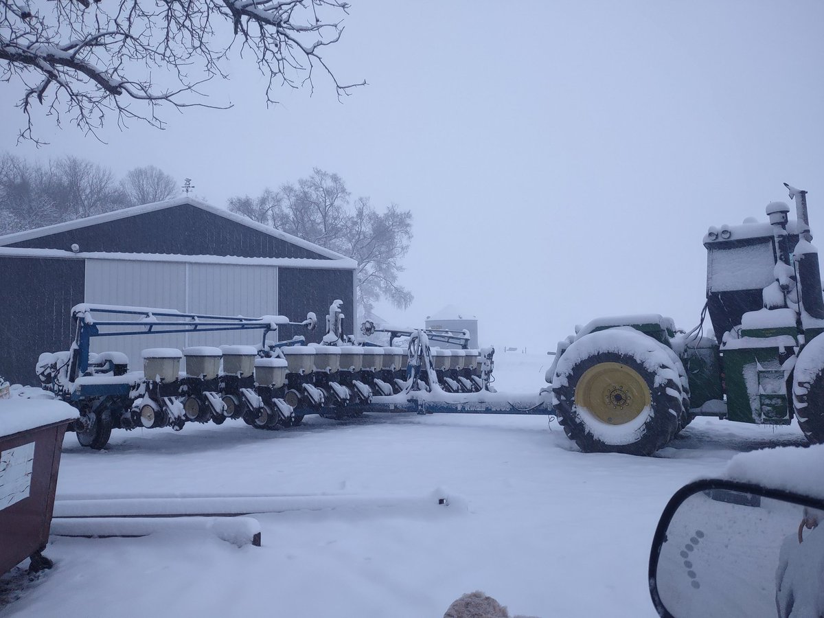 We were supposed to get a trace of snow... Also I was working on the planter yesterday in a t-shirt.  BS