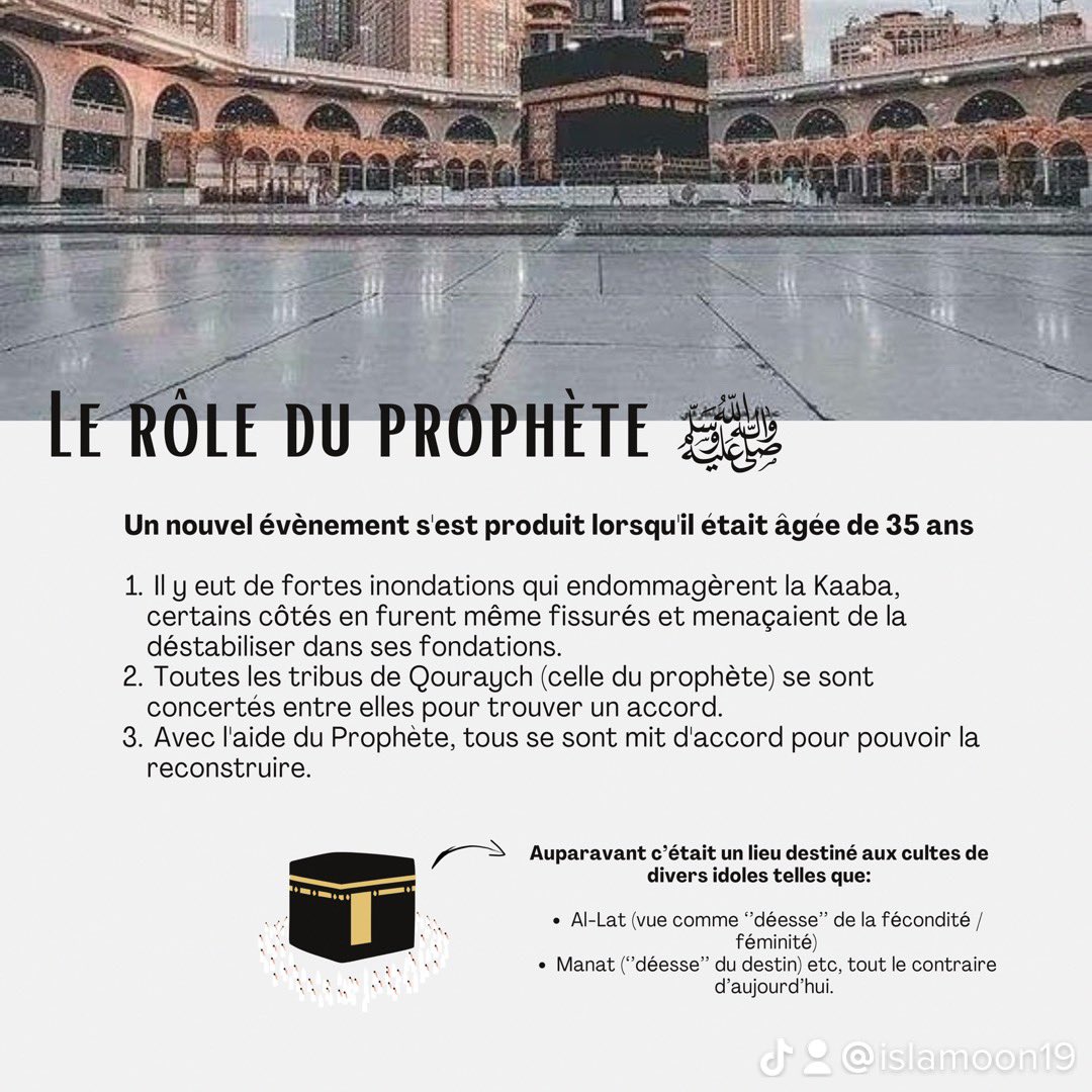 islamoon19's tweet photo. L’histoire de la Kaaba (post Instagram) j’ai également le PDF avec un peu plus de détails 🕋 1/2 https://t.co/Q26p4QVkC6