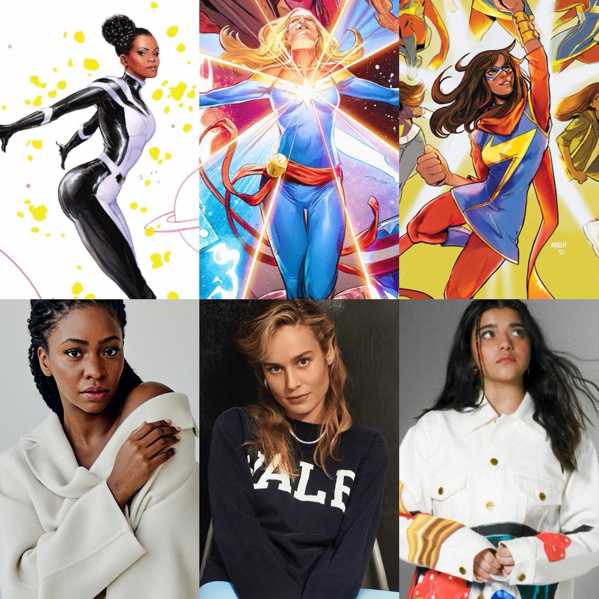 CaptMarvelNews's tweet image. “We need to show different ideas of what it means to be strong, flawed, to be a super hero. #TheMarvels explores that and offload some of the pressure for #CaptainMarvel. We got to just collide in a way, you know? We all got to react off one another. We’re all very different. Our…