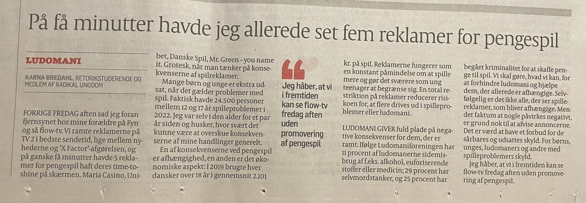 LoneBreJ's tweet photo. @KarnaBredahl @PRESSELOGEN @politiken, det her må være noget for jer at følge op på. Debatten kickstartede i jeres avis sidste lørdag https://t.co/hTL0NfUwin