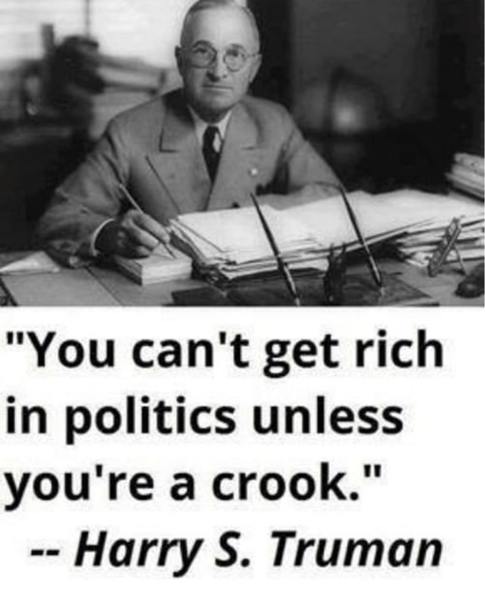 Why are "we the people" not checking up on this and hold anyone with an enrichment portfolio accountable? There's plenty to go after. They're corrupt...