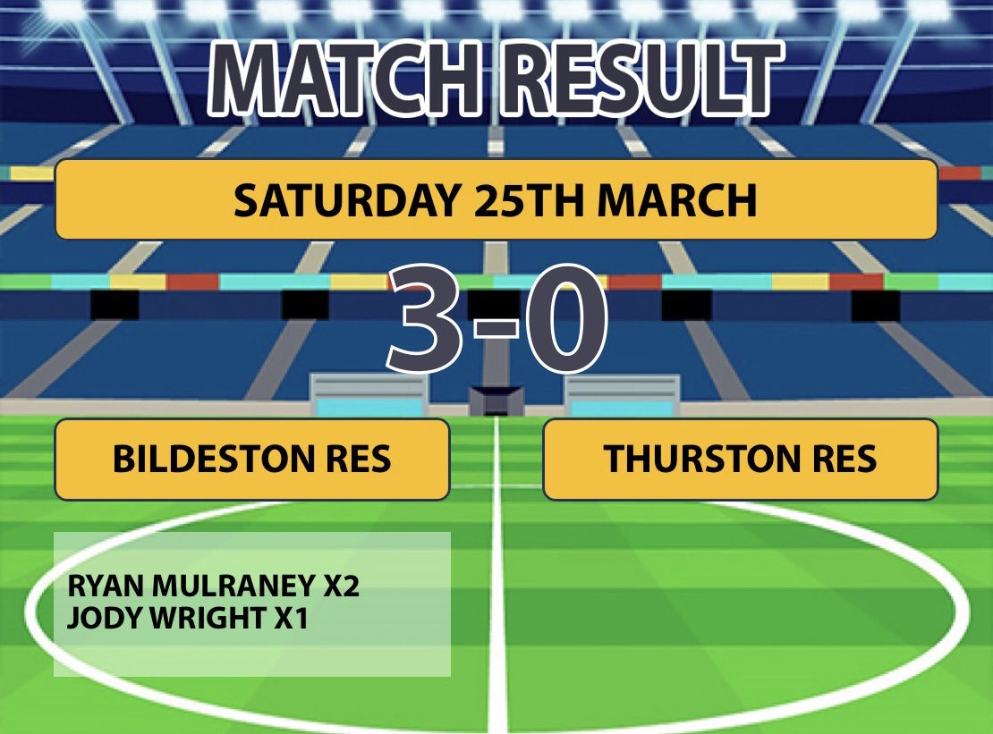 Big 3 points against a tough <a href="/ThurstonFC/">Thurston FC</a> Res side, wasteful in front of goal saw it 0-0 at half time. Found our shooting boots second half with their keeper making crucial saves to keep the score to 3. 🔴⚫️🔵⚪️