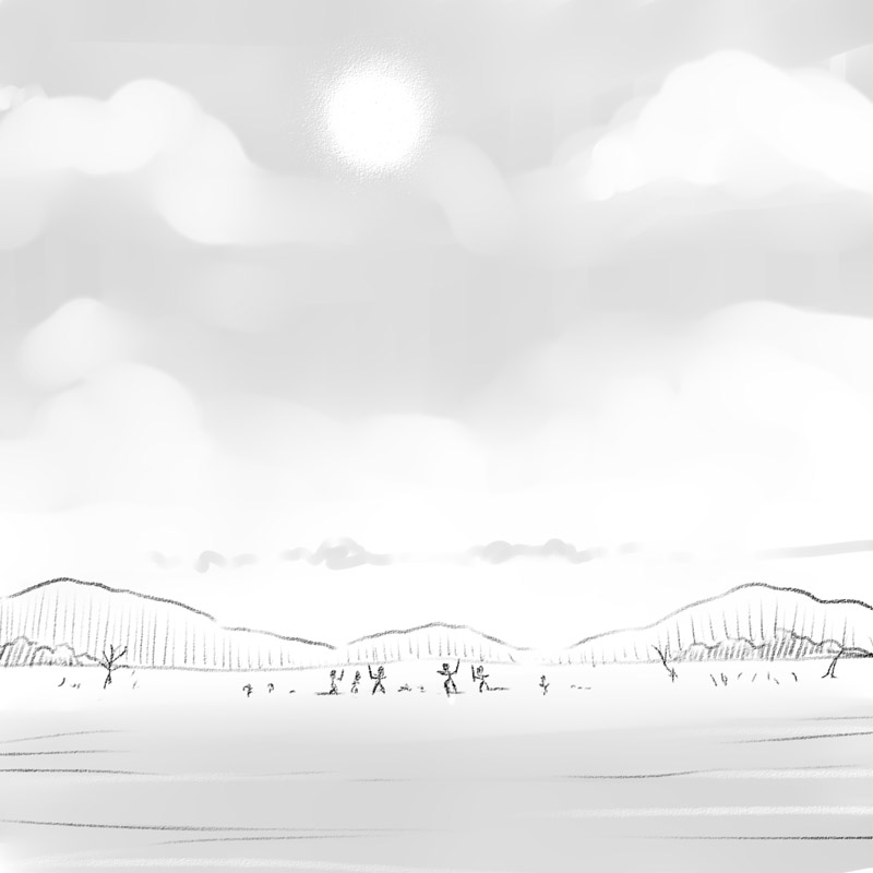 この問題を絵で喩えると(唐突だな)、ベートーヴェンやブラームス等は1枚目。ブルックナーは2枚目。1枚目と同様に2枚目をドラマとして見たらなんだか解らない。それでもドラマを見ようとすると広大な草原や空や太陽の光を見ないうちに終わっちゃう。ブルックナーの音楽に主人公はたぶんいません。 https://t.co/GbbIxXgzM9 