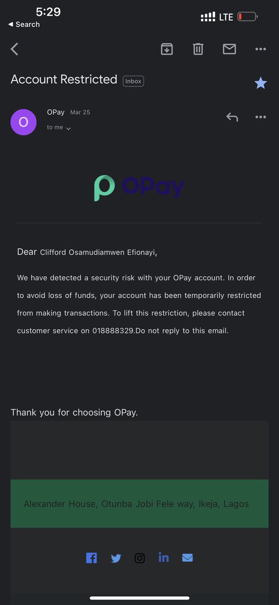 My Opay account is been locked too Ohh <a href="/theflutterwave/">Flutterwave</a> what is going on why are you suspending people account stop the fraud.  please help <a href="/cenbank/">Central Bank of Nigeria</a> <a href="/officialEFCC/">EFCC Nigeria</a> <a href="/icpcnigeria/">ICPC Nigeria</a> <a href="/theflutterwave/">Flutterwave</a> is defrauding a lot of people out of their hard earned money 

#flutterwavefraud
#hacked