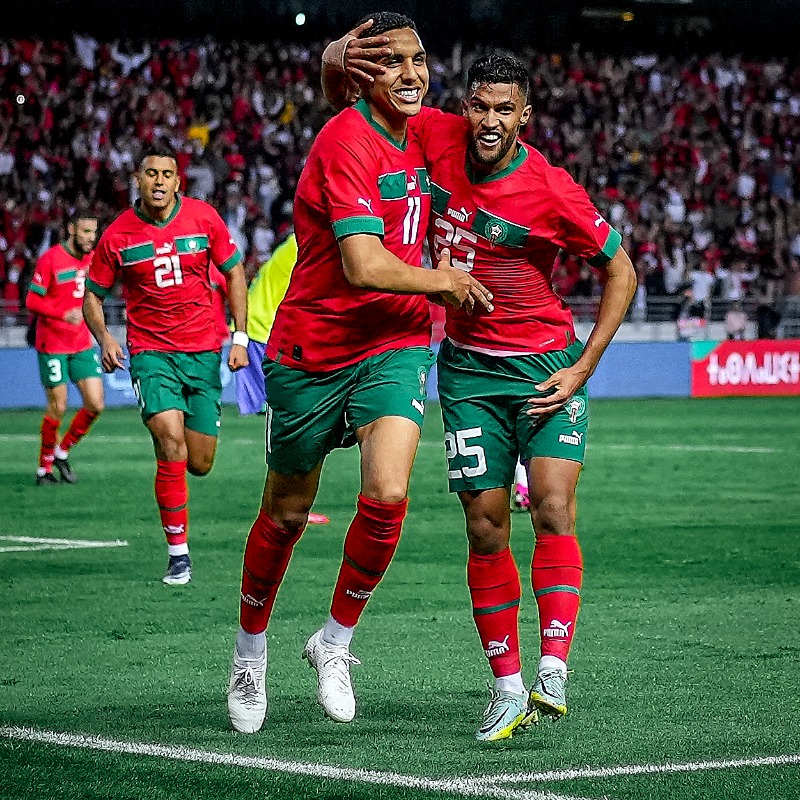 FIFAWorldCup's tweet photo. 🇲🇦🦁 This Morocco team continues making memories...
