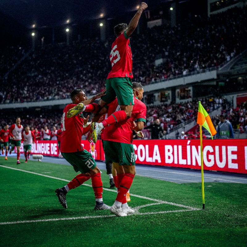 FIFAWorldCup's tweet photo. 🇲🇦🦁 This Morocco team continues making memories...
