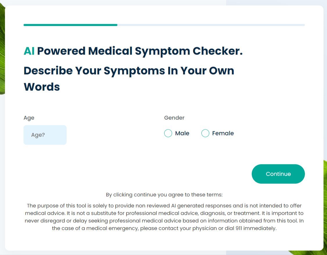 SymptomChecker

Symptom checker powered by ChatGPT

Get information about the possible causes of your symptoms and advice on next steps.

symptomchecker.io