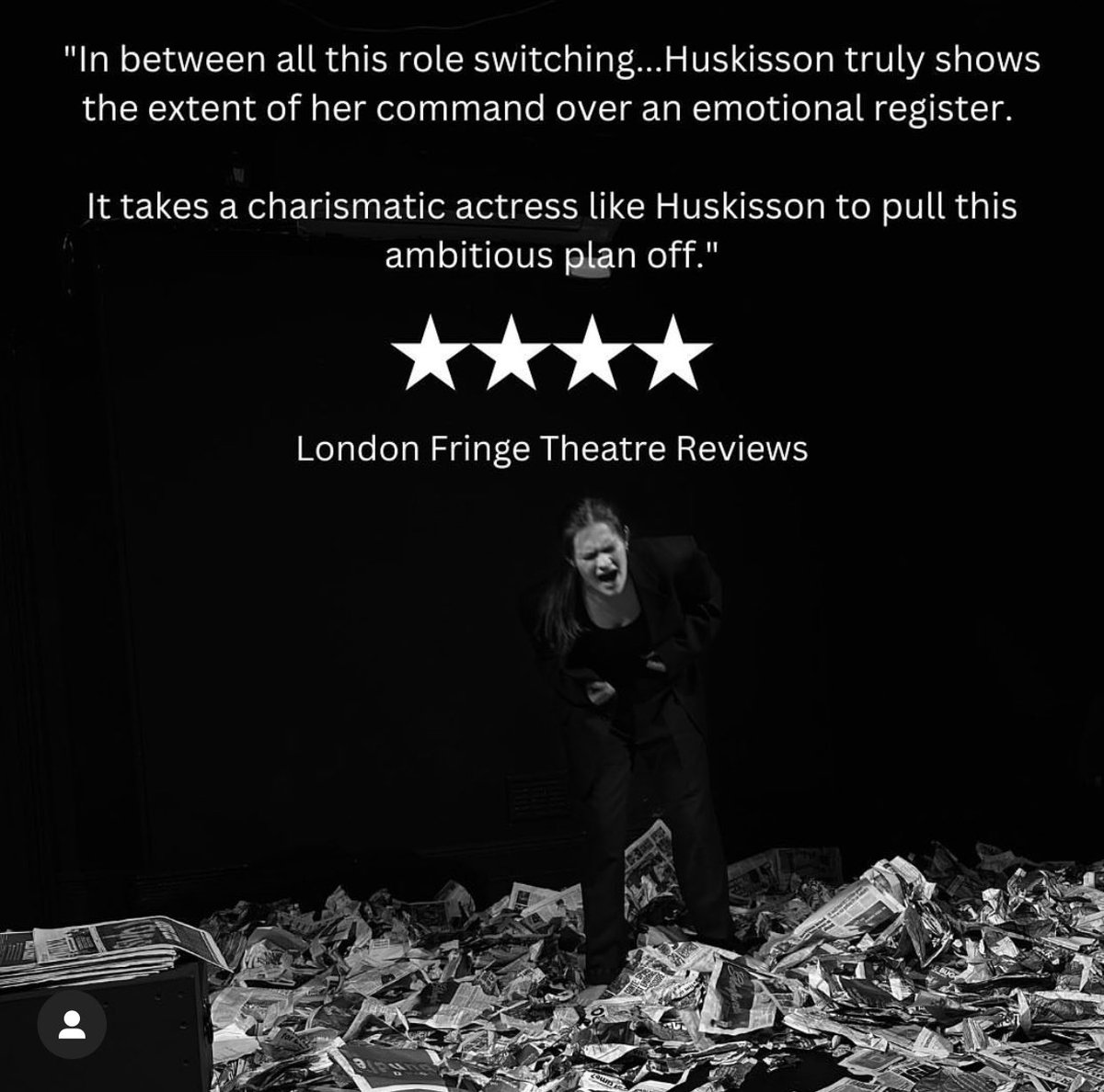 Great review from London Fringe Theatre Reviews! Congrats to <a href="/sortsoltheatre/">Sort Sol</a> and <a href="/lizziehuskisson/">Elizabeth Huskisson</a> ⭐️⭐️⭐️⭐️