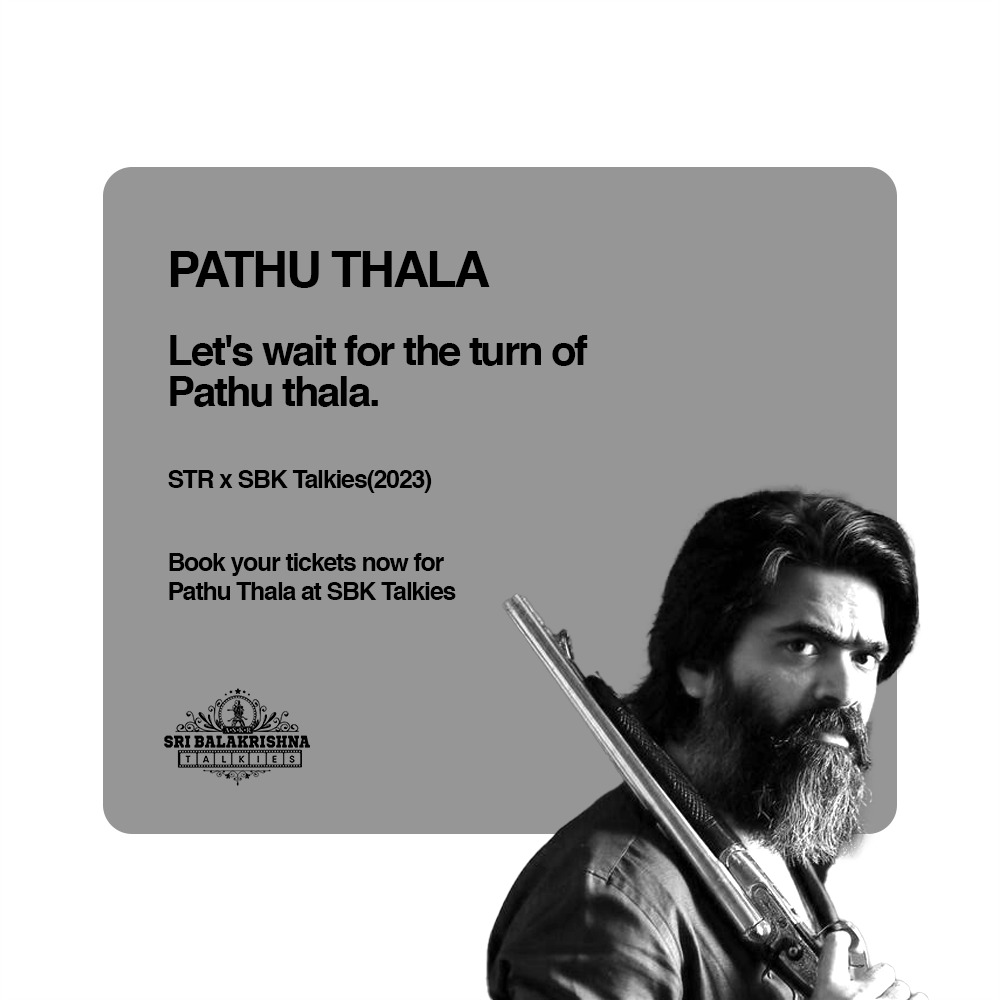 SBKTalkies's tweet image. Some of the similarities we spot, are Hit like if you agree with it. Also, book your tickets for Pathu thala at the Box office also in Book my show.
#silambarasantr #sbktalkies #factpost #pathuthala #BookingsOpen