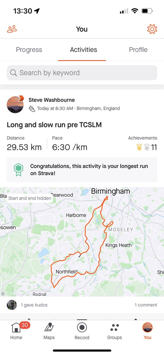stevewashbourne's tweet photo. โYou can never be sure. Thatโs what makes the marathon both fearsome and fascinating. The deeper you go into the unknown, the more uncertain you becomeโ ~ joe Henderson
#longrundone
#coldandwet
#wheresthelast12kmgoingtocomefrom๐ฅบ
#4weeksleft
#TCSLM https://t.co/QjbgY4PVNM