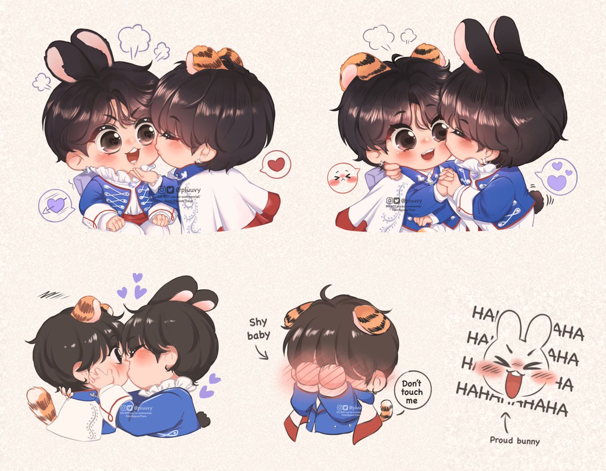 「 Moahhh~.#taekook #kookv #국뷔 #태국 #グクテテ 」|Piuuvy⁷ 🐻 TAEKOOK DAY🔥のイラスト