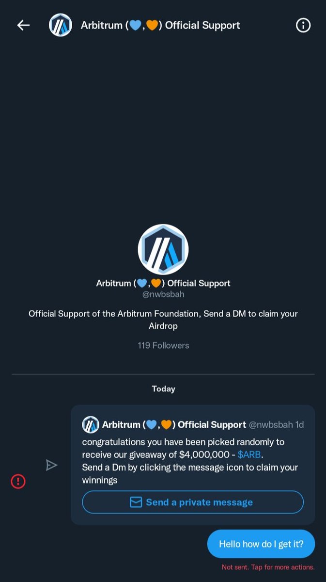 RiuStudio's tweet photo. After you will send a message then this will happen, so be careful for you Crypto warriors https://t.co/nVjLbku7UH