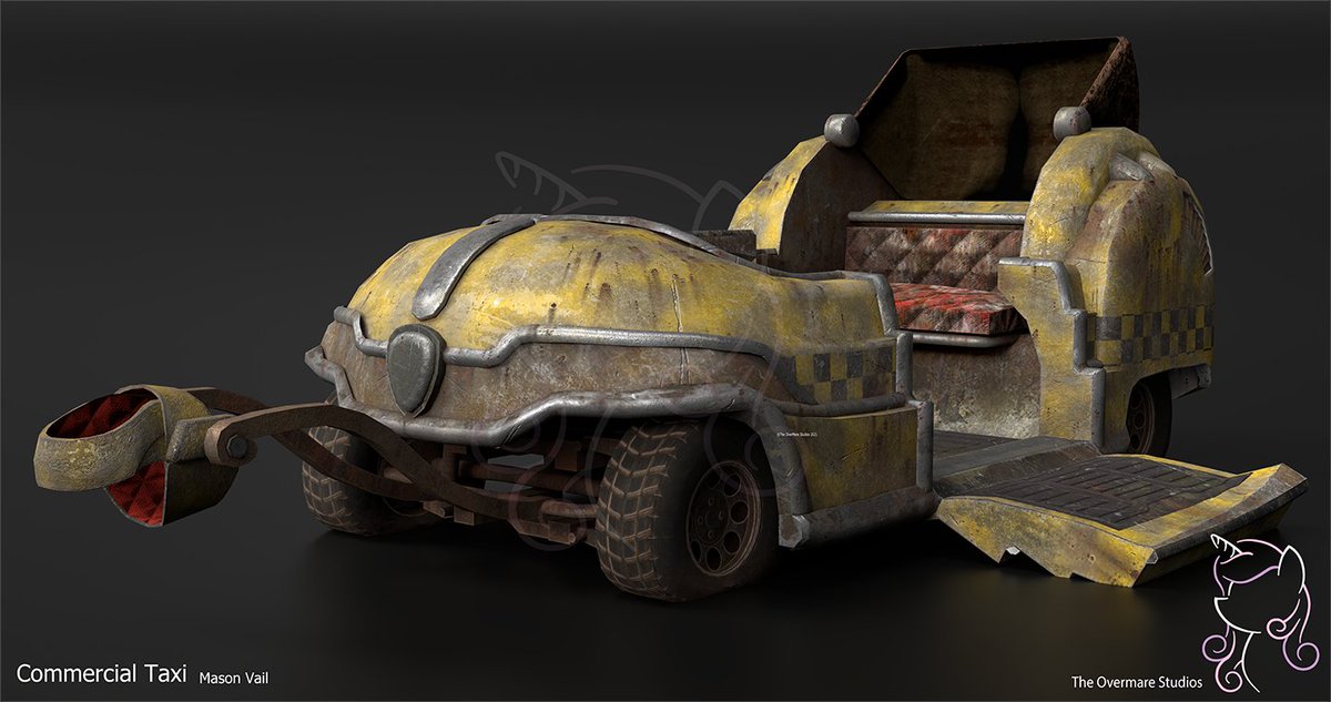 OvermareStudios's tweet photo. Did someone call for a taxi?

Just don't cut in line, or somepony will take what's.....theirs. 

The Taxi model, concepted by Omega Ridley, modelled and textured by FoxMayhem.

#Overmare #AshesofEquestria #falloutequestria #MLP #Brony https://t.co/Jk8vtE1fDi