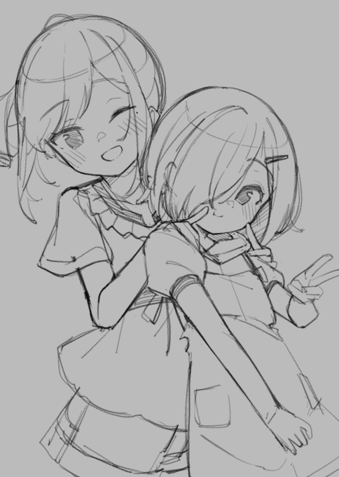 ロリ石姉妹描くのですわ 