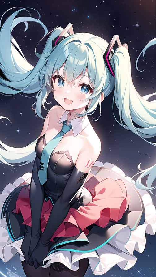 #AIart #AIイラスト #初音ミク 
「わぁあ…♪」