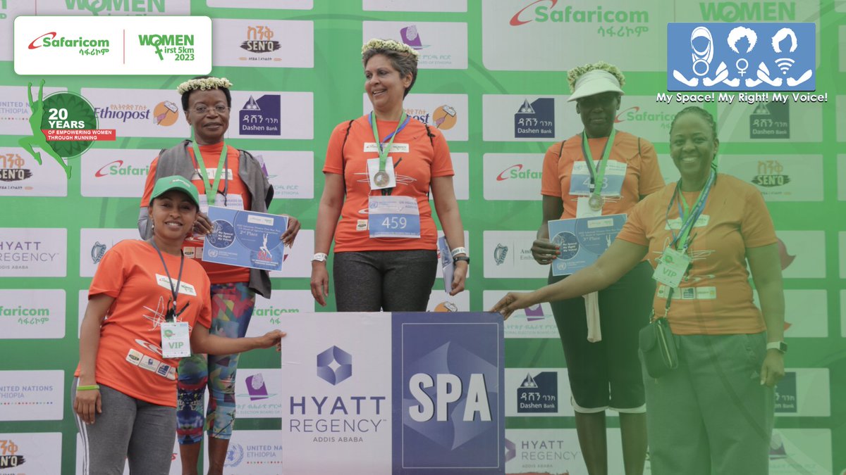 greatethrun's tweet photo. My Space, My Right, My Voice ✅
They have ticked all the boxes and the top 3 of the UN head of Agencies category are
🥇Rita Bissoonauth UNESCO
🥈 Suzanne Mandong UNFPA
🥉 Margaret Atieno UNHCR
#2023SafaricomWomenFirst5KM #GreatEthiopianRun #Berchi #Elite #SafaricomEthiopia https://t.co/GJLRzcQprF