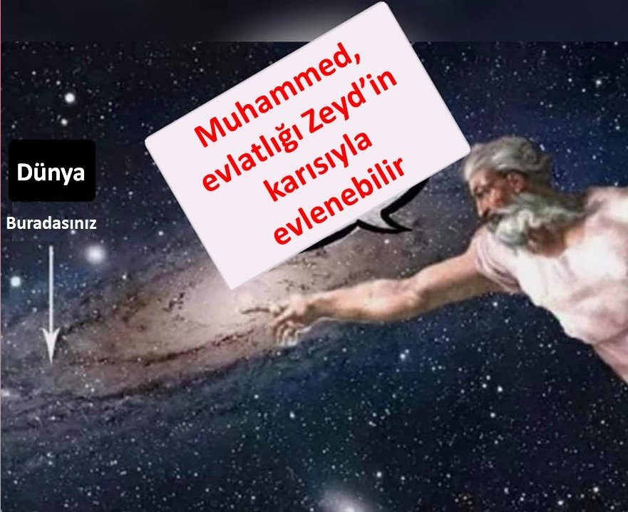 Galaksilerden, karadeliklerden, kütleçekim dalgalarından, karanlık maddeden, quasarlardan, nötrinolardan, beyaz cücelerden, pulsarlardan, süpernovalardan, nötron yıldızlarından, kuarklardan, elektronlardan, gluonlardan, fotonlardan tek kelime bile bahsetmedi.
Peki ne dedi?..