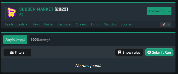 If you want to get a world record, you know what to do!😎

Sudden Market on steam: store.steampowered.com/app/2217560/Su…

Sudden Market on speedrun.com: speedrun.com/sudden_market?…

#suddenmarket #speedrun #indiegame #indiedev #gaming #gamedev #indiedev #indiegamede #gamedevelopment