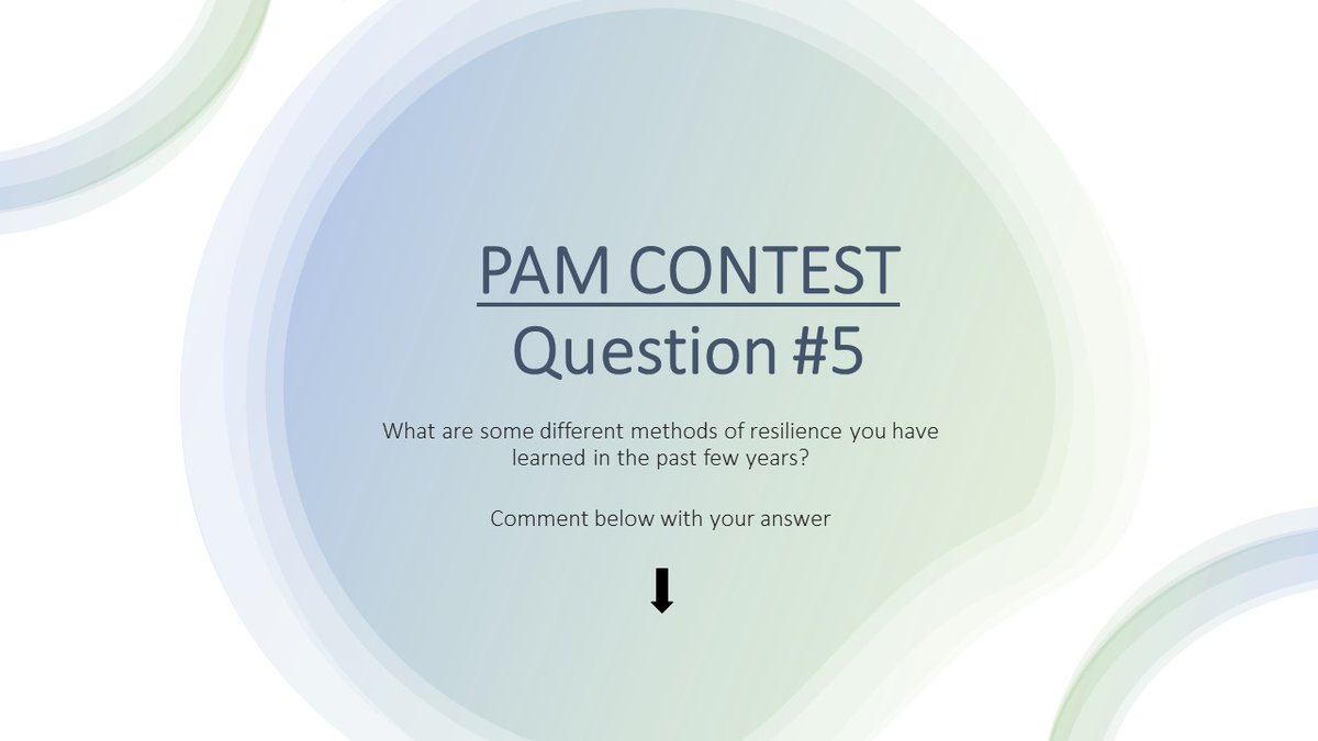 💊PAM Contest Question #5💊
Place your answer in the comments below to have your name placed into the weekly draw!
