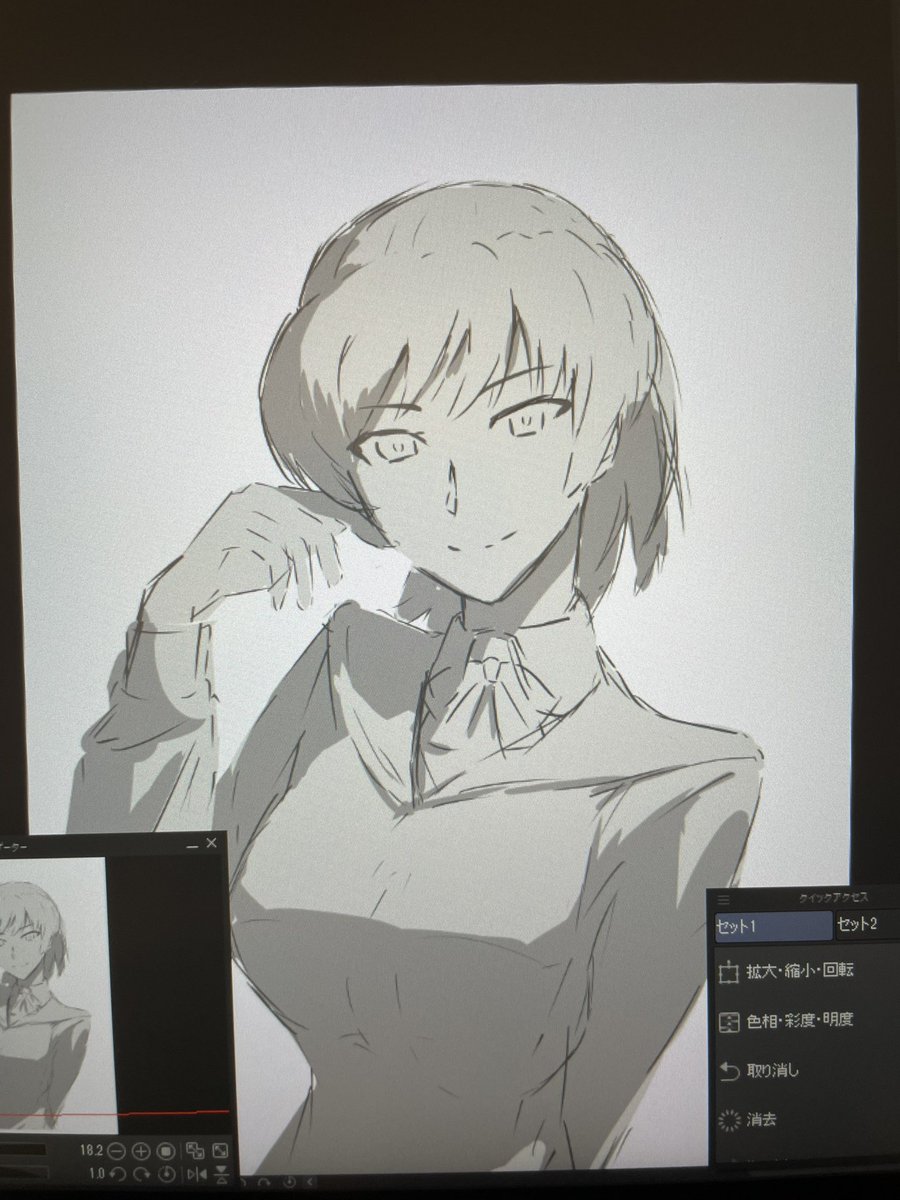 響ちゃん描いてます 