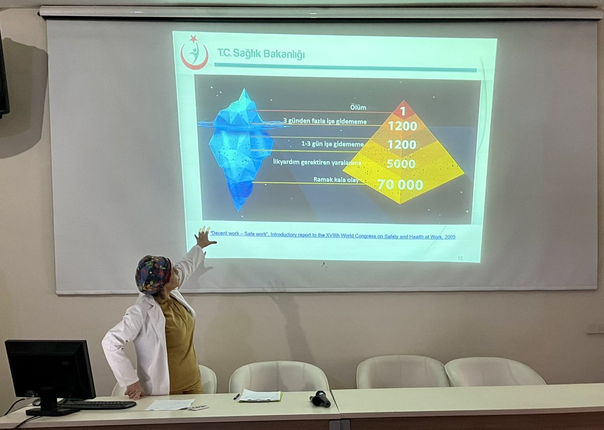 nsthospital's tweet photo. Hastanemiz Sağlık Bakım Hizmetleri Müdürü Özlem Özyün tarafından tüm çalışanlarımıza, “İş Sağlığı ve Güvenliği” konulu eğitim vermiştir.

قدمت مدير خدمات الرعاية الصحية  أوزليم أوزيون محاضره بعنوان "الصحة والسلامة المهنية" لجميع موظفي
 المستشفى.@disabgm @sbkhgm @TCHartumBE https://t.co/UYgeqHQ7Hd