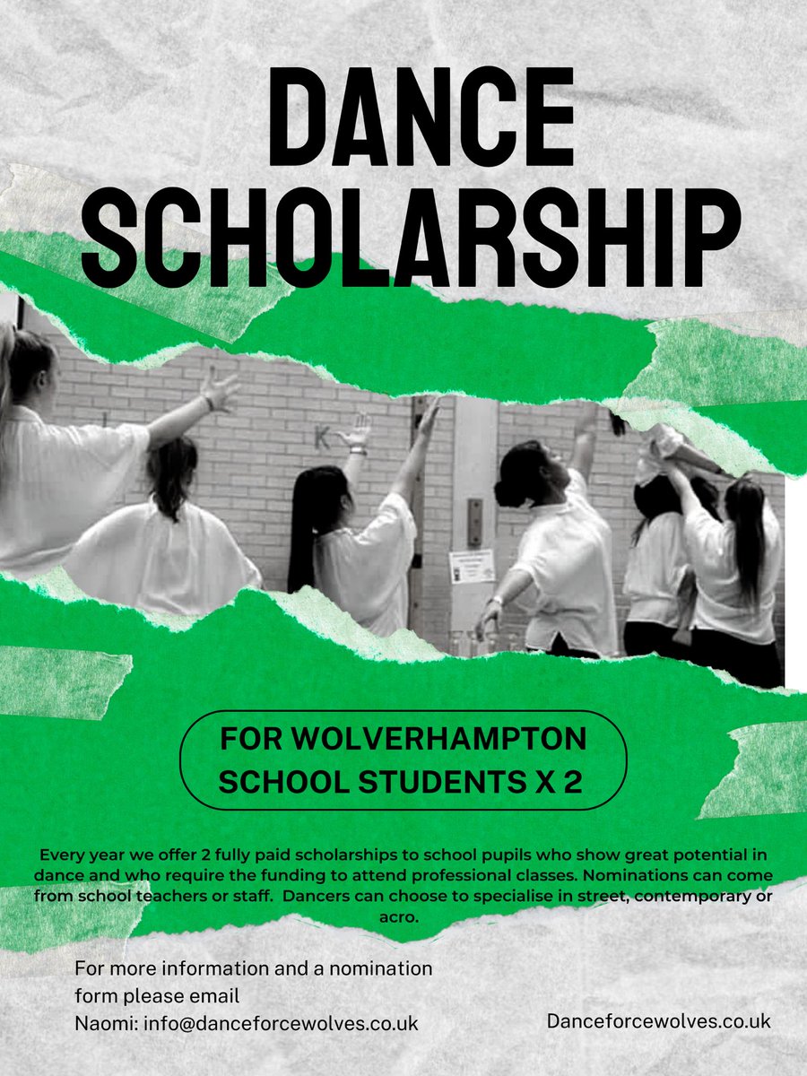 danceforcewolv's tweet photo. Shout out to Wolverhampton teachers! Do you have someone in your school that you can nominate? #wolverhampton #dance #scholarship #opportunity @ConnectEdPship @PASSTEAM2 @BCbeactive https://t.co/ILaPAKtl1a