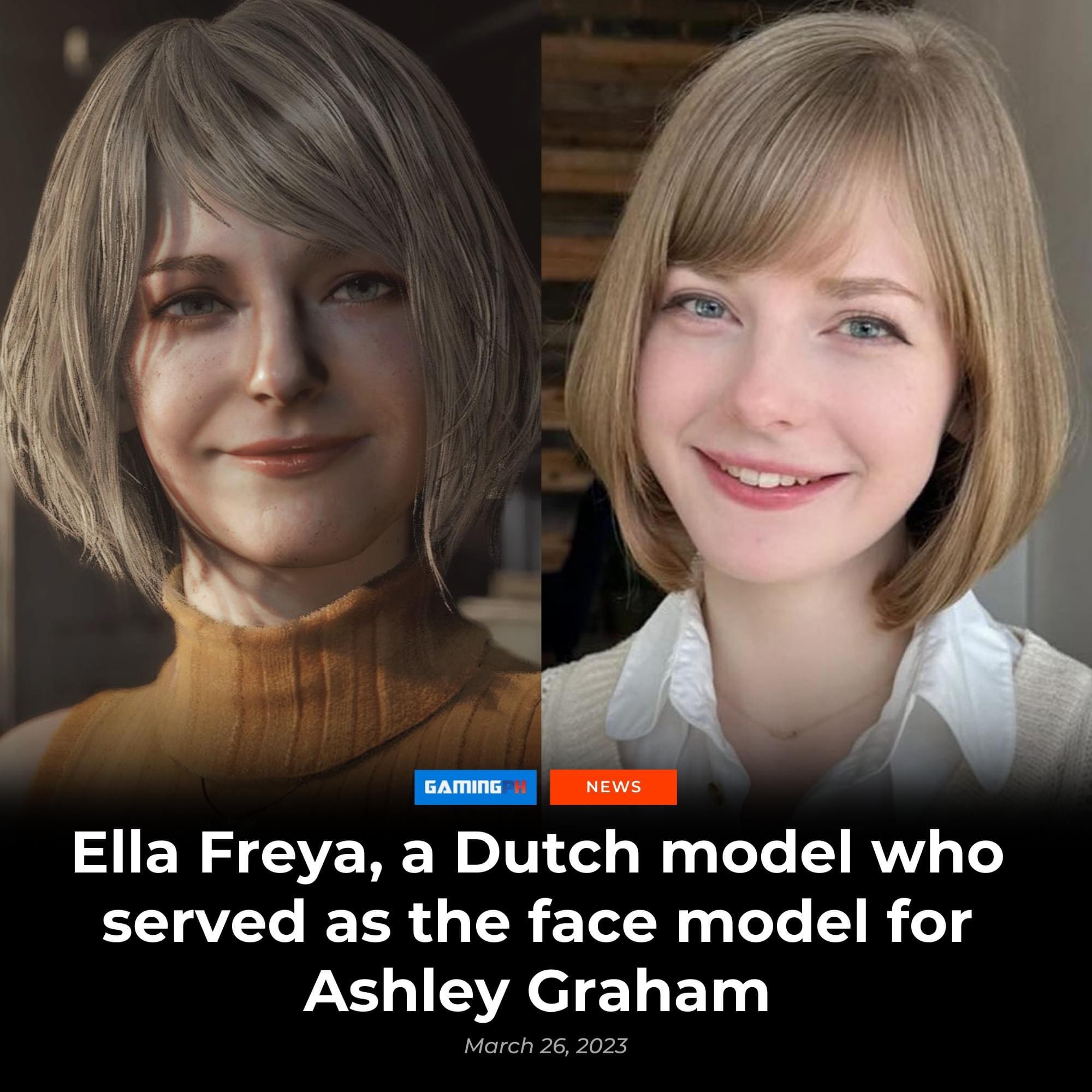 ELLA FREYA - ASHLEY GRAHAM FACE MODEL RESIDENT EVIL 4 REMAKE