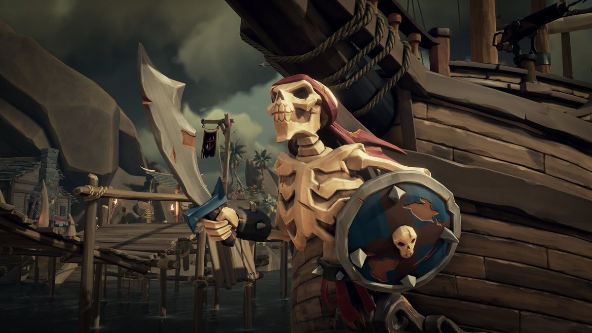 We've unearthed some fresh Spinal Figureheads! Well, as fresh as an angry skeleton can be. Anyway, giveaway time. ❤️ Like, 🔁 retweet and 👤 follow us before 10am UTC on March 27th for a chance to win one to slap on your ship. Five winners drawn randomly! #SoTAnniversaryPromo