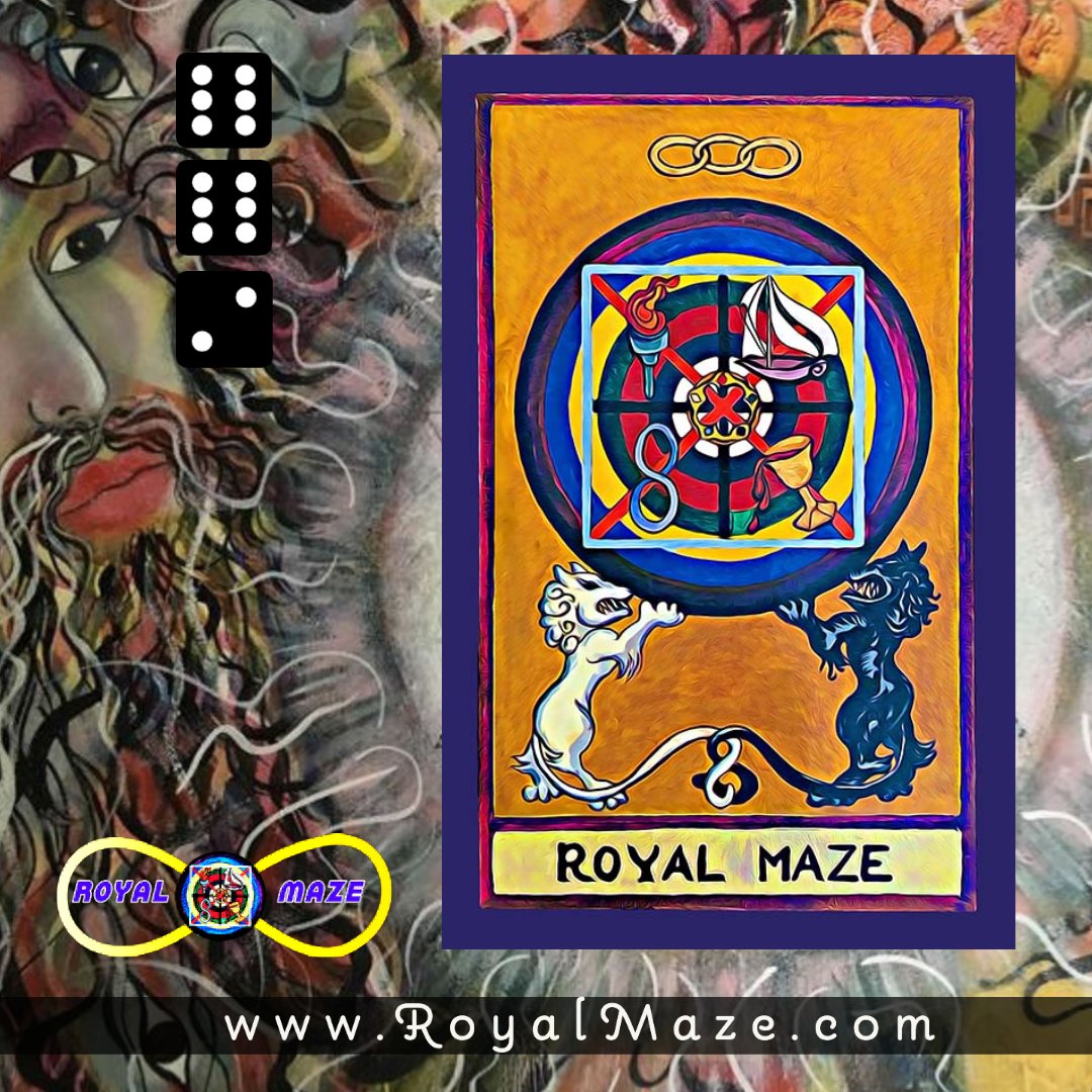RoyalMaze3's tweet photo. The meaning of ROYAL MAZE is Destiny. In contrast to the Piscean Age, the ROYAL MAZE of the Aquarian Age presents greater possibilities of liberation from the Wheel. https://t.co/kF21IfoHaS #tarot #tarotcards #tarotdeck https://t.co/s8rhbjyioC
