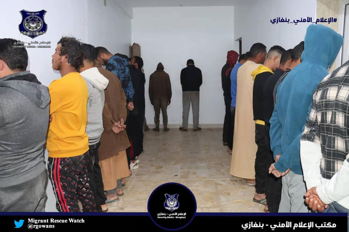 #Libya 25.03.23 - Al-Akkat Police Dept. in Benghazi during security checks apprehended a group of undocumented #migrants of different nationalities who have entered Libya illegally. All transferred to DCIM custody. #migrantcrisis #DontTakeToTheSea #seenotrettung #Frontex