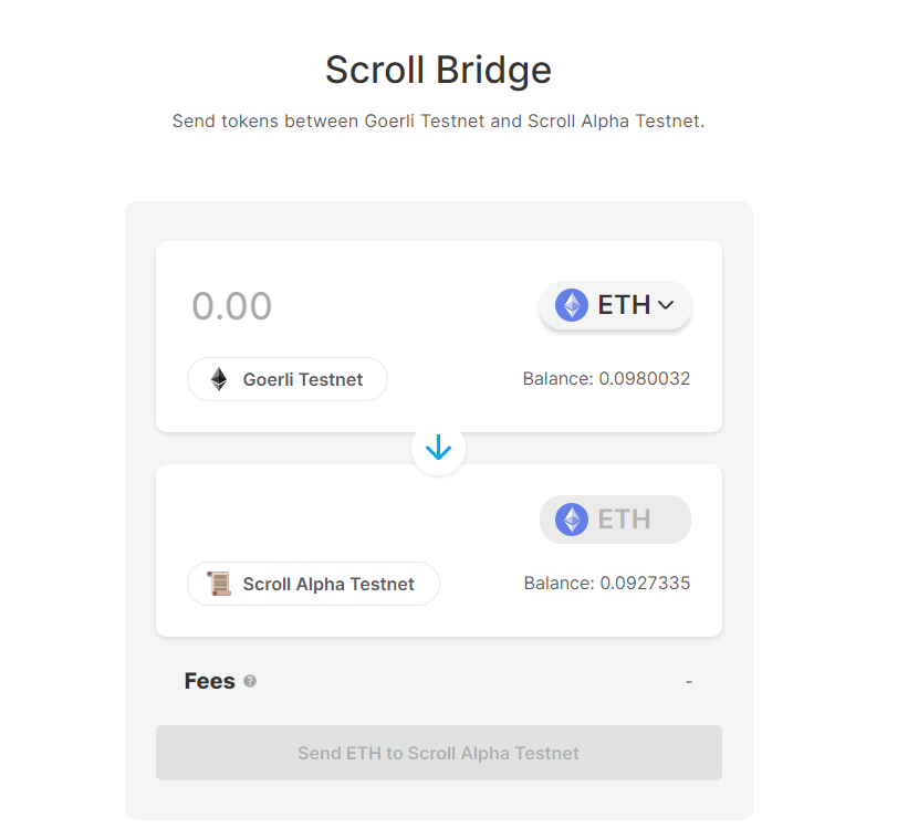 CryptoStreamHub's tweet photo. How to move testnet ETH to Scroll:

Visit: https://t.co/liNjVFPg5U and bridge 50% of your testnet ETH to Scroll.

I recommend only briding 50%, so you have some spare ETH for other airdrops you want to farm! https://t.co/7ONcrQMZ3J