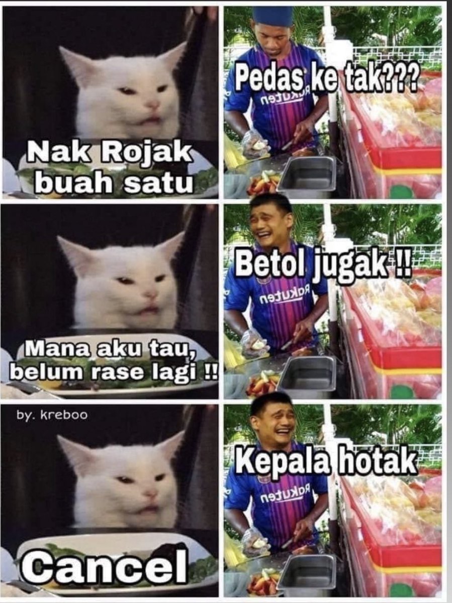 MairaSharapova's tweet photo. Le meow at bazar ramadhan ordering rojak 
*lokasi rahsia” https://t.co/ne1hXgXHSS