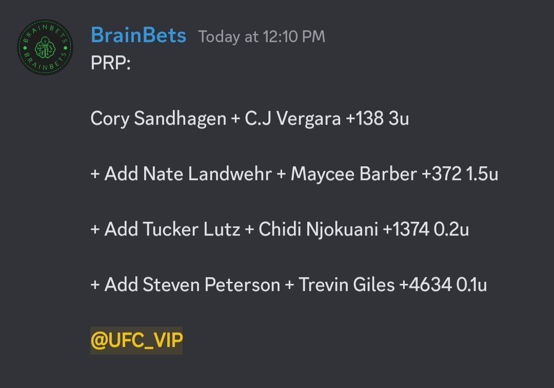 MoneyBrainBets's tweet photo. Saturday's Recap π§ :
NBA -
3 - 2,
+0.8u πΈ
UFC -
5 - 3,
+9.4u πΈ
---------
+10.2u π€
Solid night, profiting on both ends. Detailed recap of both sports coming shortly!
#GamblingTwitter
#BrainBets #NBATwitter #UFCSanAntonio https://t.co/HaDlLsbDZX