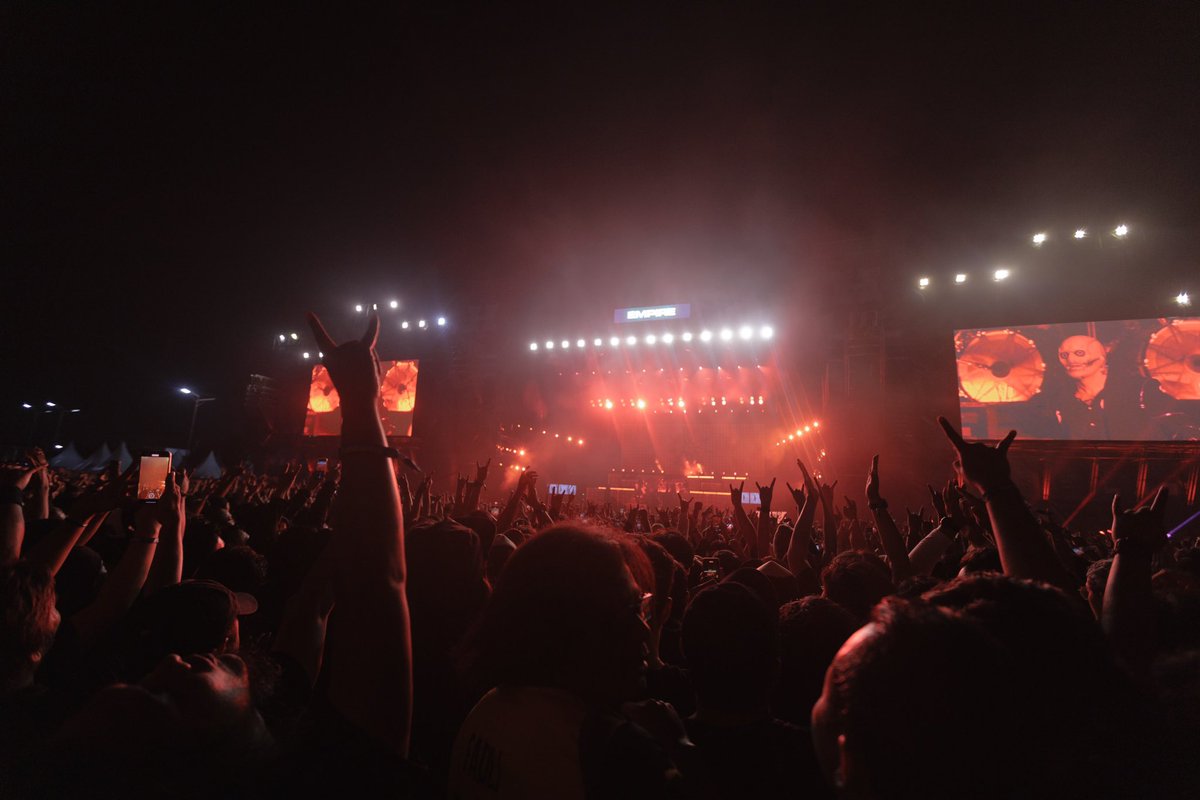 Exactly a week ago <a href="/slipknot/">Slipknot</a> kicked their first show in 2023 in Indonesia and we are very proud to be the only country in Southeast Asia that Slipknot has visited this year.

Raise your hands if you came that night 🤟🏻🤟🏻

#Hammersonic 
#Hammersonic2023 
#Slipknot