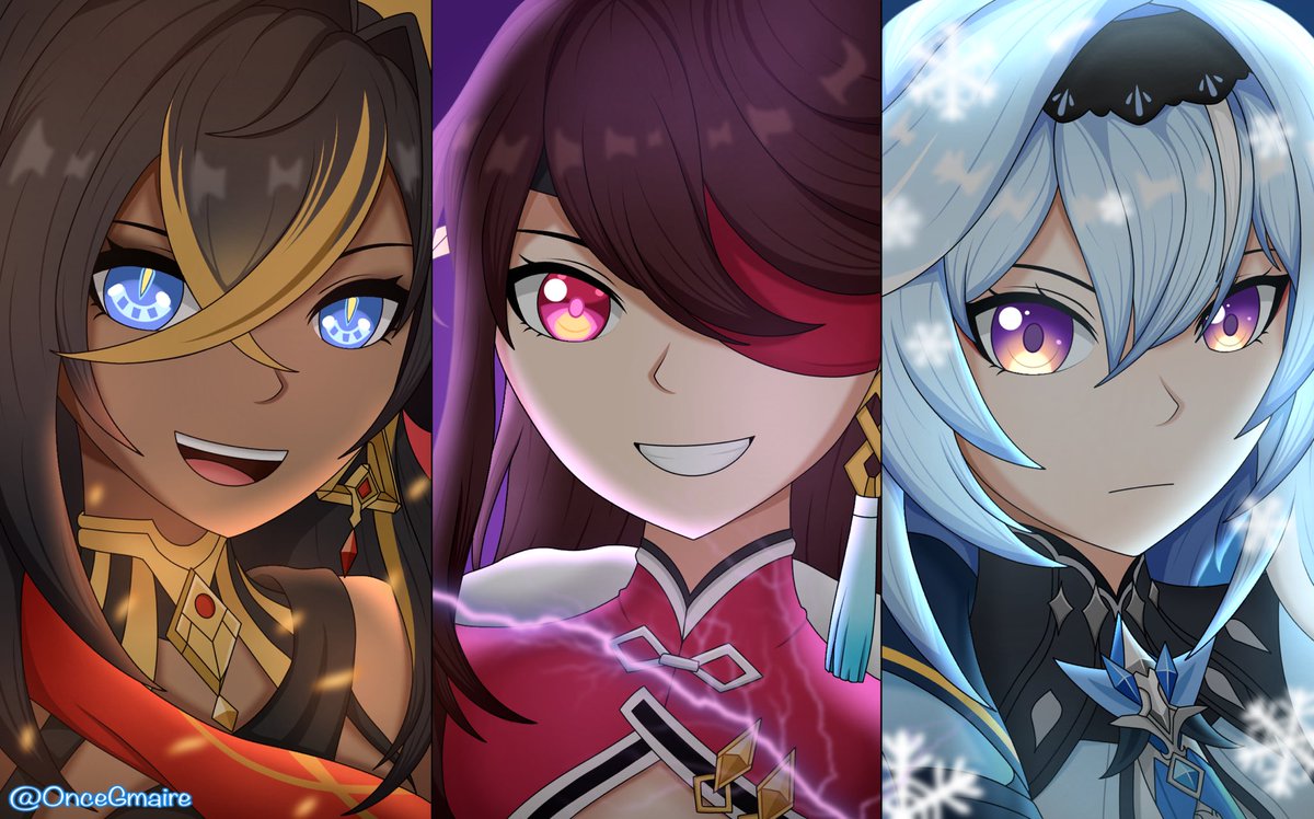 OneMar_'s tweet photo. Claymore ladies.
#GenshinImpact #Dehya #Beidou #Eula #原神 https://t.co/SGEz7NP6BT