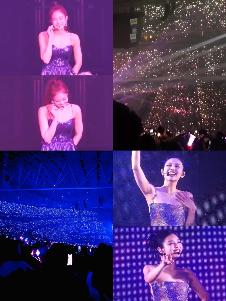 jennie’s reaction to her white ocean for solo and blue ocean for you&amp;me 🥹