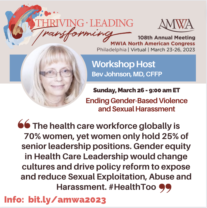 One of the many things that should be emphasized from #AMWA2023 - from our many keynotes, plenaries, workshops &amp; posters - is #HealthToo
Thank you, <a href="/bev_ajohnson/">Beverly Johnson-Family Physician+ Physician Leader</a> &amp; all sharing evidence <a href="/clarissafabre/">clarissa fabre</a>  <a href="/ConniesMedicine/">Connie Newman MD MACP</a> <a href="/LadydocOB/">Karen Poirier-Brode</a> <a href="/DrShelleyRoss/">Dr. Shelley Ross</a> <a href="/MedWIA/">Alex Hung Lia</a> <a href="/nyugrossman/">NYU Grossman School of Medicine</a> #MedTwitter