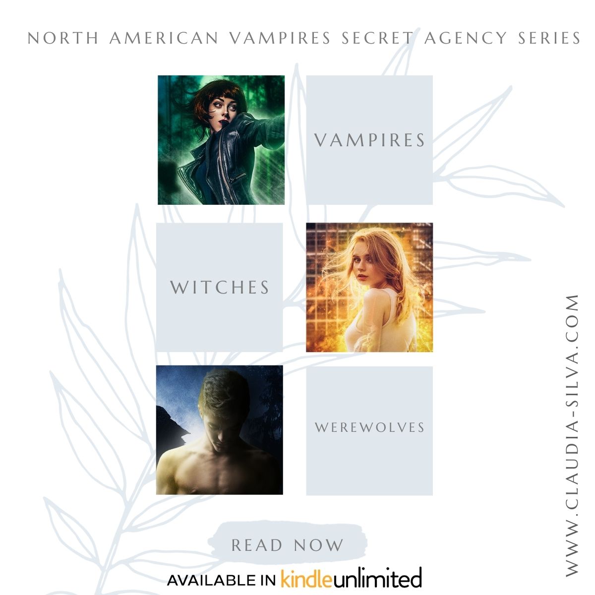 csilvaauthor's tweet photo. A complete series about #vampires, #witches, and #werewolves. Start The North American Vampire Secret Agency series and dive into a different kind of #urbanfantasy.

Available in #KindleUnlimited.

Visit https://t.co/r6HJaOb4jz to learn more. https://t.co/4wrhBHkyAj