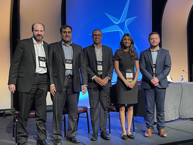LeCompteMD's tweet photo. Had a great time seeing old and future mentors @the_RSS 2023! Also great to hear ⭐️ med student @palakp97 who had 2 oral presentations and won best clinical abstract!

@JimmGrimm1 @DrRajuRaval @EvanThomas84 https://t.co/RSxE6TgnQJ